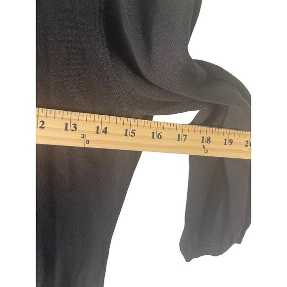 Halogen Size Medium Black Cotton Light Weight 3/4 Sleeve Top - Picture 7 of 8